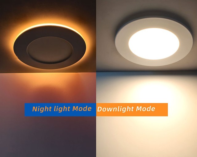Energy Efficient Slim LED Ceiling Light with Night Mode 5CCT Tunable Dimmable Panel for Indoor Spaces