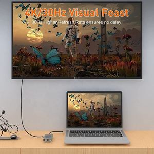 13-in-1 hub USB-C Docking Station Adapter USB3.0 * 2 PD TF/SD Card âm thanh 3.5 <span class=keywords><strong>VGA</strong></span> RJ45 15W không dây sạc hợp kim nhôm cho - Product Image 2