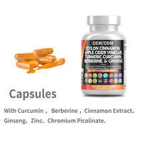 Capsules OEM de Curcuma, Curcumine, Berbérine et Cannelle de Ceylan – Complément Alimentaire pour le Soutien Glycémique, la Santé Métabolique et l'Énergie