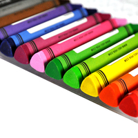 Ensemble de crayons à la cire d'abeille Sunny Jumbo Triangle, couleurs pastel, 12 couleurs, non effaçables, faciles à utiliser pour le dessin et la peinture
