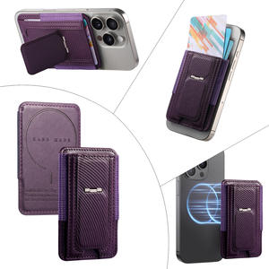 Tarjetero Magnético Minimalista de Moda, Portátil, de Cuero PU y Aluminio ABS, con Bloqueo RFID, para Hombre, Compatible con iPhone 12-17, para Tarjetas de Crédito - Product Image 4