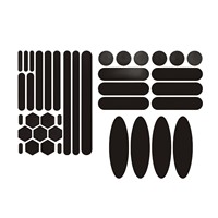 Ruban de sécurité réfléchissant noir super visible, autocollants décoratifs universels, étiquettes pour dissimuler les rayures sur les casques et carrosseries de voitures et de motos