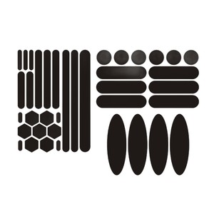 Ruban de sécurité réfléchissant noir super visible, autocollants décoratifs universels, étiquettes pour dissimuler les rayures sur les casques et carrosseries de voitures et de motos - Product Image 5