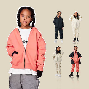Vente en gros 2025 automne garçons vêtements d'extérieur Cardigan à capuche à capuche noir fermeture éclair tissé sport décontracté <span class=keywords><strong>sweat</strong></span> coupe ample saison d'hiver - Product Image 1