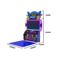 Machine de jeu d'arcade à monnayeur, simulateur de danse avec écran LCD 55'' pour 2 joueurs, pour centres de divertissement