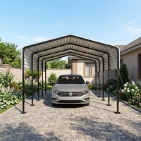 Abri de voiture portable en acier galvanisé 12x20 pieds |   Abri de garage pour voiture imperméable pour stationnement extérieur