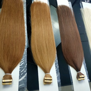 Jasminebeauty Double Drawn European <b>Russian</b> Human Hair Tape Hair Extension 100% Virgin Remy Tape in Hair Extension - Product Image 5