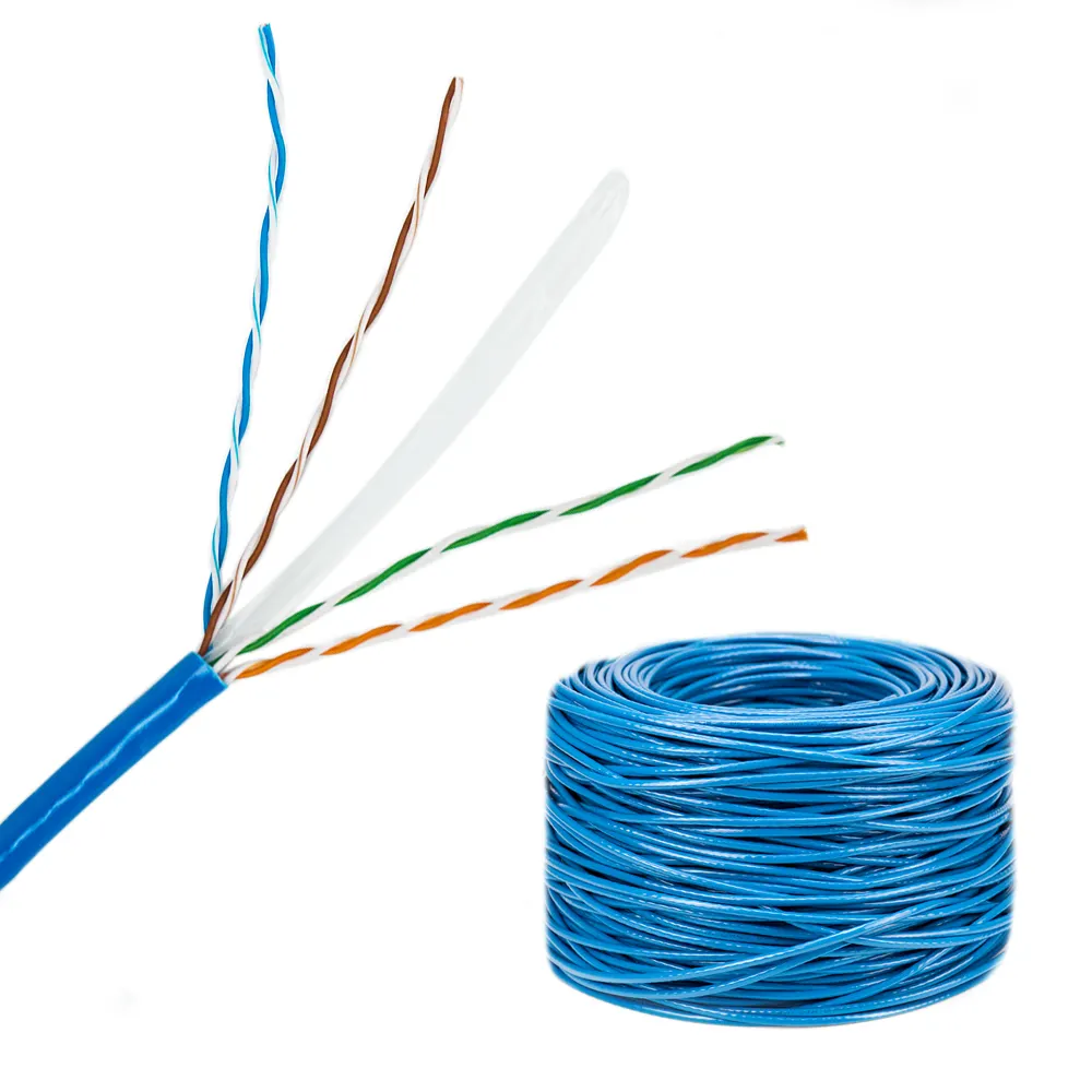 High-speed Cat6 lan cable cat 6 ethernet cable CCA 25awg 2pr 4pr 305m 1000ft utp indoor cat6 network cable