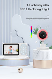 Moniteur pour bébé économique de 3.5 pouces avec caméra 480p veilleuse détection de pleurs alarme sonore intelligente fonction de surveillance à distance - Product Image 2