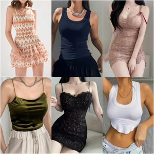 库存服装厂家直销连衣裙短袖裙裤吊带背心t恤混装散装衣服包二手衣服 - Product Image 4