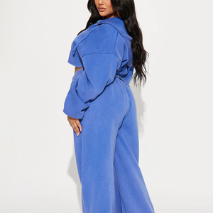 Sudadera con Capucha Corta de Algodón Orgánico 100% de Alta Calidad, Personalizada, con Cierre, Hombros Caídos, para Mujer, Sudadera Extra Grande de Algodón - Product Image 1