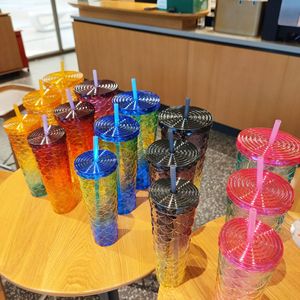 Plastic Straw Cup Large Capacity Bpa Free Outdoor Camping Beverage Water Bottle Set - Product Image 2