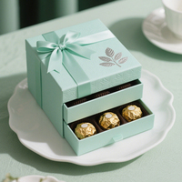 Embalaje de papel de lujo personalizado para 4 6 8 12 16 20 32 piezas Caja de dulces de estilo moderno de chocolate con divisor