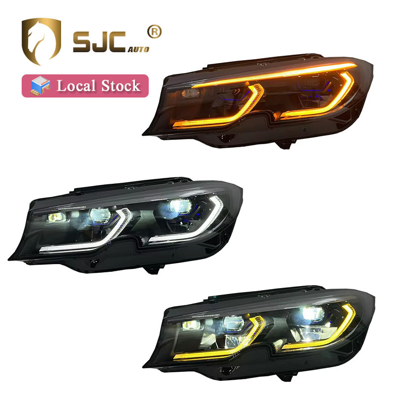 Sjc Auto Car V3 Headlight For BMW 3 Series G20 G28 2020-2022 Exclusive Laser Style Yellow White