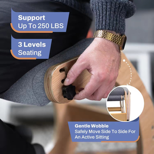 Chaise à genoux avec sièges réglables Chaise <span class=keywords><strong>de</strong></span> genou pour la correction <span class=keywords><strong>de</strong></span> la posture <span class=keywords><strong>Tabouret</strong></span> à bascule pour bureau Soulagement et soutien <span class=keywords><strong>de</strong></span> la douleur au <span class=keywords><strong>dos</strong></span> - Product Image 4