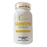 Supplément alimentaire de haute qualité Système immunitaire équilibré Quercétine avec bromélaïne Vitamine C capsules de zinc