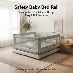 Barrière de protection anti-chute pour lit d'enfant avec tissu Oxford respirant pour les tout-petits - Product Image 6