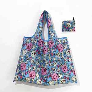 High Quality Customizable <b>Large</b> Oxford Floral Storage <b>Bag</b> Shopping Foldable for Woman for Man - Product Image 3