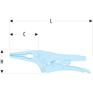 FACOM-582,7 Alicates de bloqueo automático de Punta larga-EAN 3148517716315 ALICATES Y CORTADORES ALICATES AJUSTABLES - Product Image 2