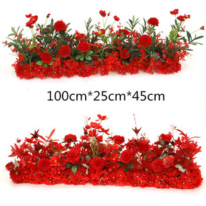 M3317 Runner Floreale Artificiale Personalizzabile per Decorazioni Matrimoniali e Feste, Arco di Rose in Seta, Runner da Tavolo con Fiori Bianchi 1m - Product Image 4