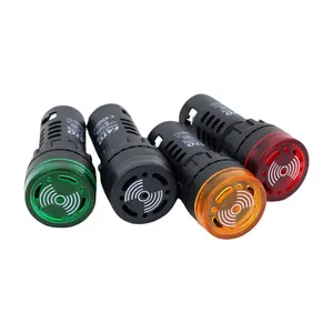 Luz de zumbador FATO, Color opcional, 22mm de diámetro, indicador de CA/CC, luz de zumbador, uso doméstico y de fábrica