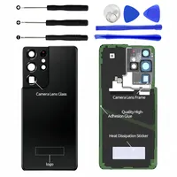 Pour Samsung Galaxy S21/S22 Ultra 5G boîtier cadre moyen + couvercle arrière de la batterie avec réparation d'objectif de caméra