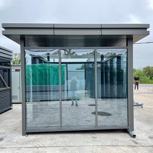 Steel Structure <b>Smoking</b> Shelter Outdoor Rest Room Modern Design Light Steel Frame Sentry <b>Box</b> Guard House - Product Image 3