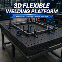 Mesa de Soldadura 3D Profesional de Hierro Fundido Nitrurado, Sistema de Fijación Modular Flexible para Soldadura Robótica de Precisión
