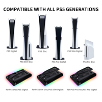Support de charge et de refroidissement multifonctionnel GAMINJA pour consoles P5 Slim/Pro, station d'accueil numérique pour lecteur optique, communication filaire, ABS