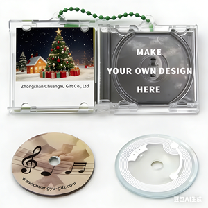 Wholesale Acrylic CD Keychain Mini DVD Holder Key <b>Ring</b> DIY <b>Blank</b> Album with Custom Logo NFC for Idol Music - Product Image 3