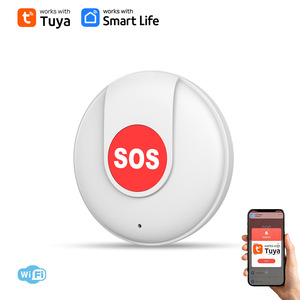 Bouton SOS intelligent WiFi Graffiti pour la sécurité, avec application, liaison de scènes d'urgence, interrupteur intégré, batterie rechargeable, en acier inoxydable, pour hôtel - Product Image 4
