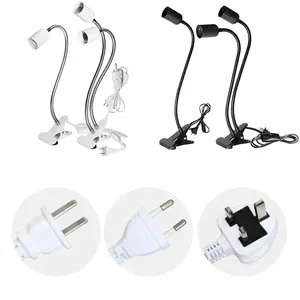 US EU UK cắm ổ cắm Clip-on bàn đèn bệ đơn đôi cổ ngỗng cơ sở E27 Bóng đèn Đèn chủ - Product Image 5