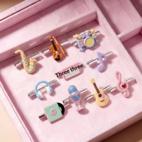 Pendentifs décoratifs colorés en acier inoxydable style rétro avec éléments musicaux pour accessoires de bracelet de montre Whoop