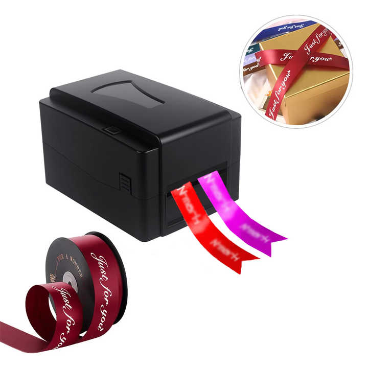 Soonmark Automatic Cut Satin Ribbon Printer for Christmas
