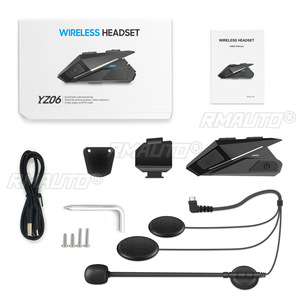 Casque de moto avec écouteurs, appels mains libres, casque sans fil Bluetooth V5.0, casque musical pour casque - Product Image 6
