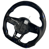 Volant en fibre de carbone forgée avec LED, adapté aux Volkswagen Golf MK7 MK7.5 MK6 MK5 MK4 GTI Polo GTS GTD GTE R Passat R-Line
