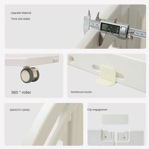 Sıcak satış kapalı evcil hayvan oyun parkı katı desen kalınlaşmış koruyucu küçük köpek kafesi düğme kapatma ev plastik köpek kediler - Product Image 4