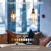 Ampoule LED Dimmable AC à Filament de Verre ST21/ST64, Culot B22/E26/E27, 7W Haute Luminosité, pour Hôtels et Résidences – Approvisionnement Direct Usine