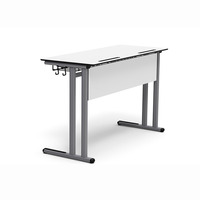 Bureau d'école en bois pour l'Arabie Saoudite, ensemble banc et chaise double pour l'école, mobilier scolaire