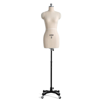 Maniquí de Costura Ajustable de Alta Gama para Mujer, Parte Superior del Cuerpo, Estilo de Pie, con Cabeza y Brazos de Espuma Duradera