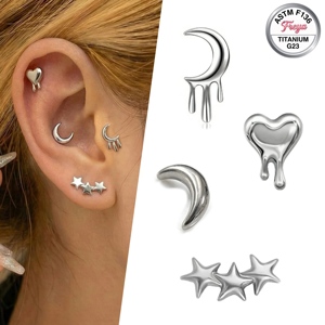 Freya Industrial - Anillos para Labios con Rosca Interna, Titanio ASTM F136, Bases Planas, Labret, Piercings para Labios y Orejas, Joyería Corporal - Product Image 3