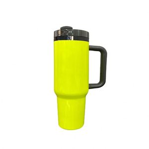 Vaso Personalizado con Logotipo, Libre de BPA, Espejo Verde Plateado, Negro con Colores Neón, Sublimación, con Asa y Pajita - Product Image 3