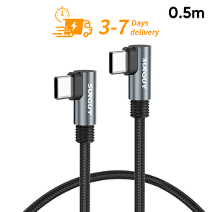 Vente flash SUNGUY 0.5m 60W Câbles de charge rapide USB C prêts à être expédiés Câble de données USB cavo di ricarica pour le marché européen - Product Image 1