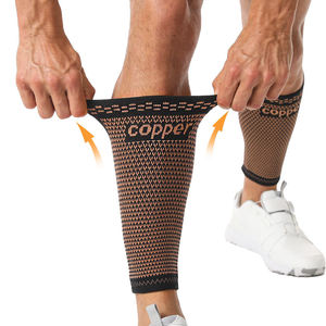 Koperen Kuitsteun Steun Nylon Kuit Compressiehuls Hoge Elastische Ademende Voetloze Beenmouw - Product Image 6