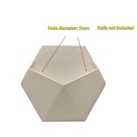 Pot Bunga Dinding Poligon Geometris Gaya Sederhana Modern, Ramah Lingkungan, Biodegradable, Tahan Lama, Bahan PLA Multi-gaya, Cetak 3D
