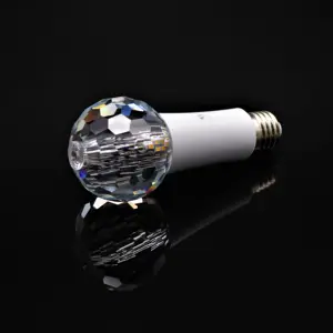 Honor – lustre en cristal multicolore, boule de cristal, lumière blanche chaude 3000k, lampe Led E26/27, ampoule E27