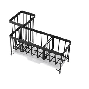 Huasimeng 304 Stainless Steel Sink <b>Rack</b> Multifunctional Kitchen Countertop Drain Storage With Ventilation For <b>Dish</b> Soap Brush - Product Image 3