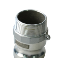 Raccord rapide mâle en alliage d'aluminium de type F 200, 1,6 MPa, résistant aux acides et aux alcalis, pour tuyau d'agriculture, de chantier naval et de quai