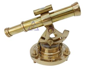 Théodolite en laiton nautique, Alidade, télescope, boussole, design croisé complexe, technique de moulage européenne, modèle d'instrument, objet de collection - Product Image 1