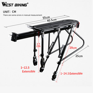WEST BIKING portapacchi posteriore per bicicletta a sgancio rapido con riflettore portapacchi posteriore regolabile in alluminio per bici - Product Image 6